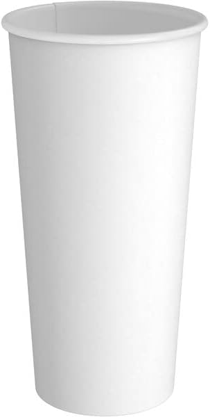 Paper Cups 20 oz 500 Pack for Coffee & Tea 20 oz Made in USA | Bulk 500 Count for Home, Office, Restaurants & Parties | Recyclable Disposable 20 Ounce To-Go Cups for Hot Drinks
