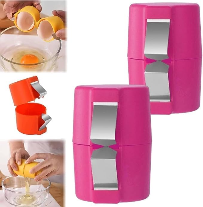 Egg Topper Cutter Tool Egg Cracker Tool Egg Shell Opener Hard Boiled Egg Peeler Egg Shell Opener for Hard Boiled Eggs Egg Cracker Tool For Eggs Kitchen Gadgets (2, Pink)