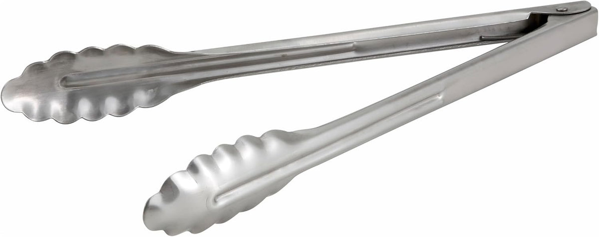 Winco Coiled Spring Extra Heavyweight Stainless Steel Utility Tong, 12-Inch