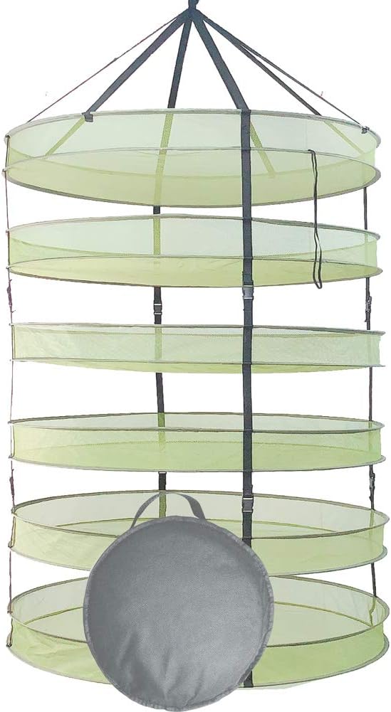 HORTIPOTS Herb Drying Rack 3 ft Hanging Dry Net 36 Inch for Curing Hydroponic Herb Vegetable Fruit Flower