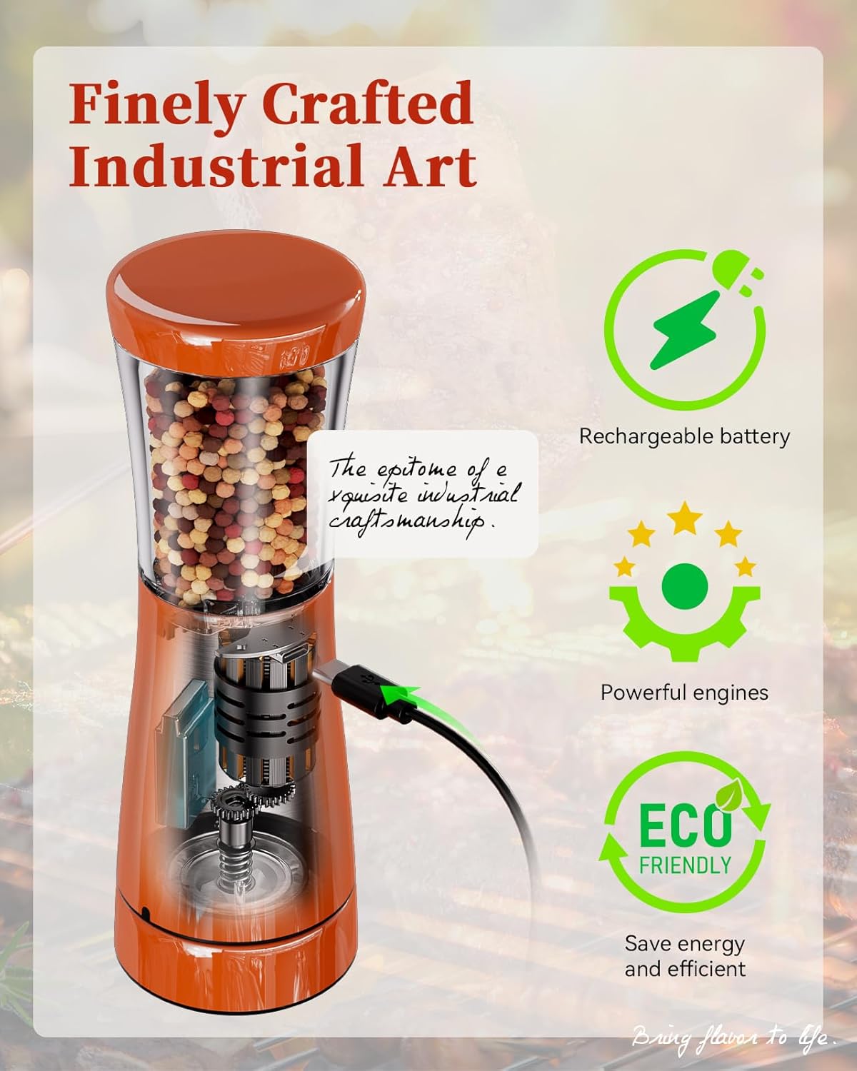 Electric Salt and Pepper Grinder Set with Storage Base, Stainless Steel Rechargeable Salt and Pepper Grinder Set with 4.5 oz Large Capacity, 1.8" Wide Mouth, Adjustable Coarseness, Ideal for Kitchen