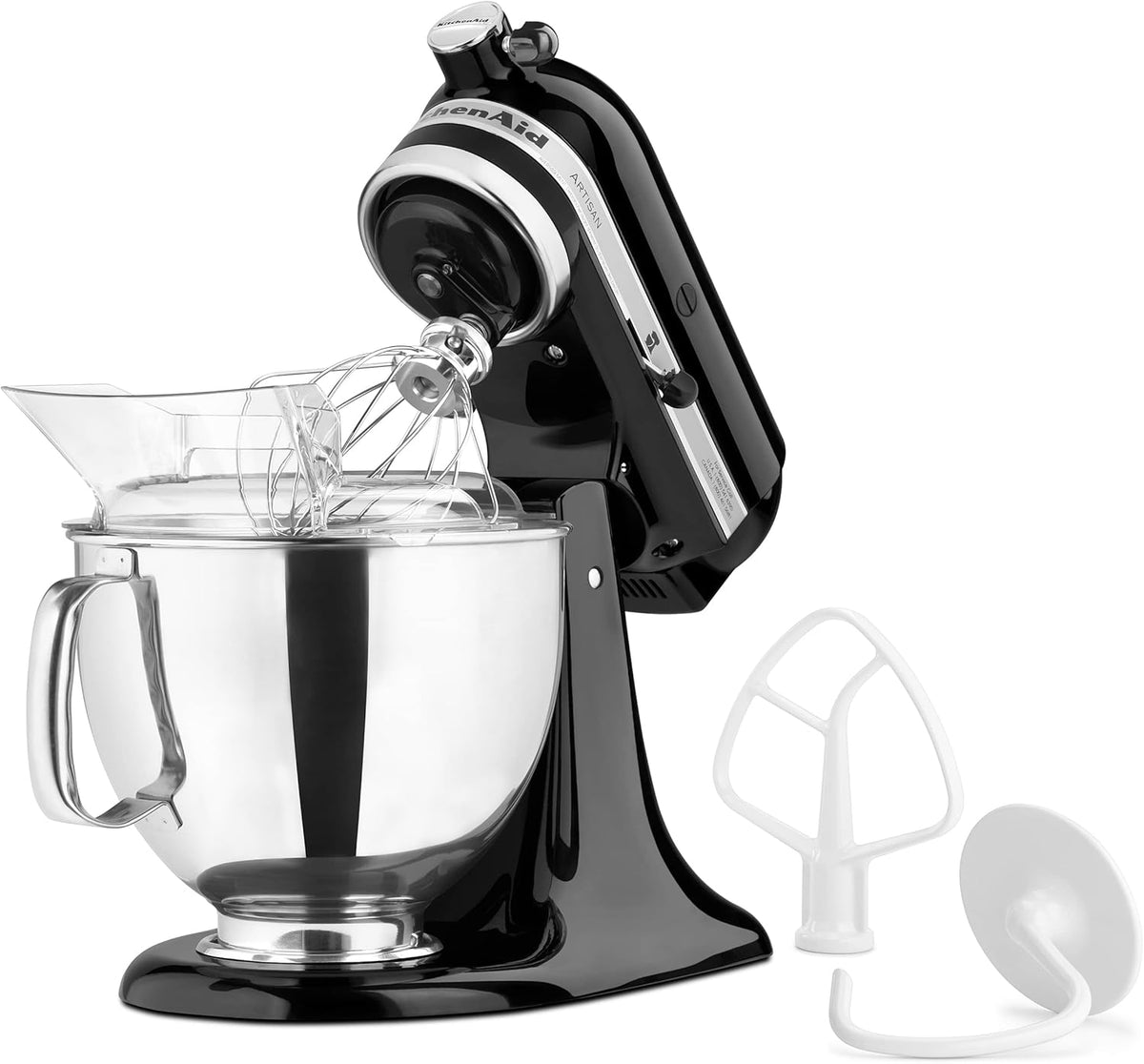 KitchenAid Artisan Series 5 Quart Tilt Head Stand Mixer with Pouring Shield KSM150PS, Onyx Black