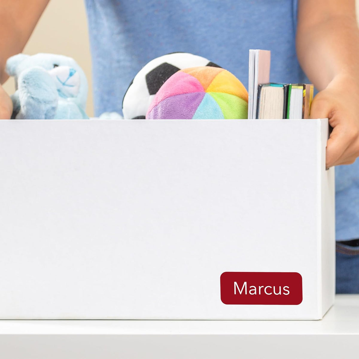 Personalized Name Labels (20 Labels) (2.5" × 1") Large Custom Name Stickers - Waterproof Name Labels for Kids, Toddlers and Parents