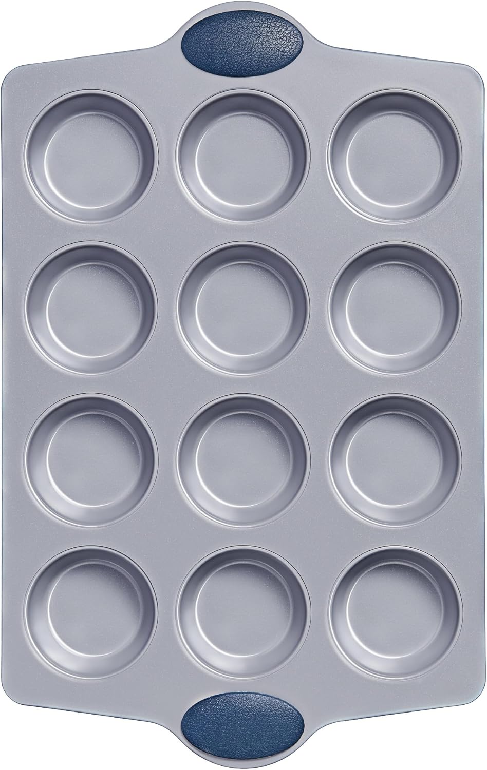 BRONYPRO Ceramic Muffin Pan,12-Cup Nonstick Aluminized Steel Cupcake Pans, Healthy Non-Toxic Ceramic Coating Muffin Tin, 1 Pack Cup Cake Pans for Baking Blue