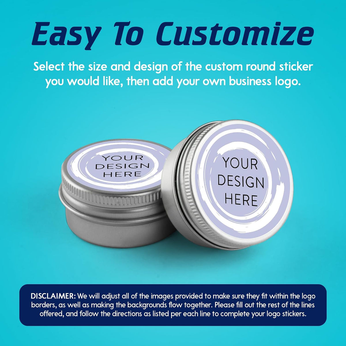 100 Custom Vinyl Stickers - Upload Your own Image, Text, Design, Logo - Personalized Logo Labels for Handmade, Packaging, Bottle, Jars, Candle, Brand Stickers (Lavender Swirls, 2x2)