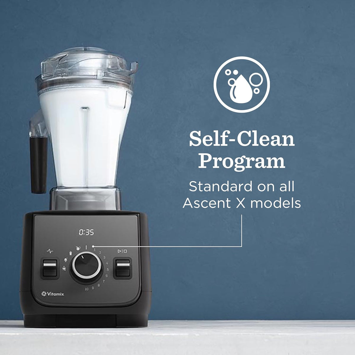 Vitamix Ascent X2 Blender, Professional-Grade, 3 Preset Blending Programs, 48-ounce Container, Self-Cleaning, Shadow Black