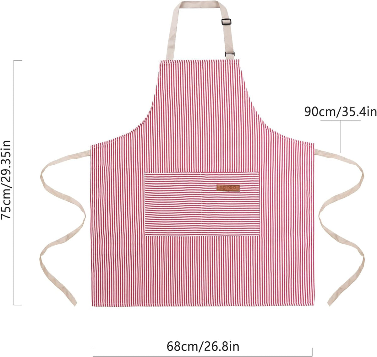 2 Pack Cooking Aprons Adjustable Bib Apron for Women with 2 Pockets, Kitchen Restaurant Men Chefs Aprons